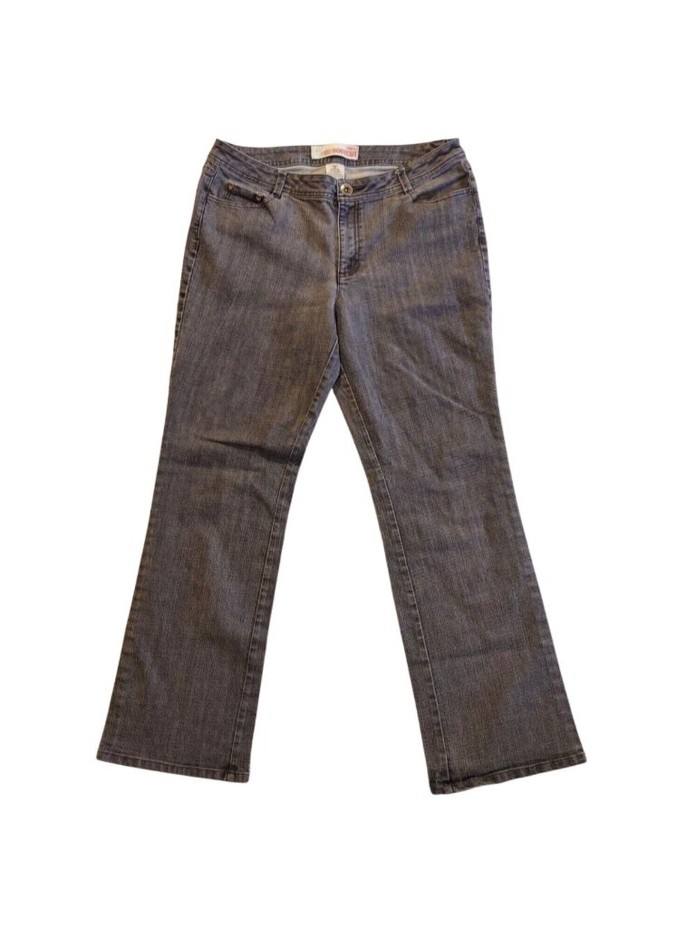 Faded Glory Stretch Bootcut Missy Petite Jeans Gray Size Missy 12 average 34x29